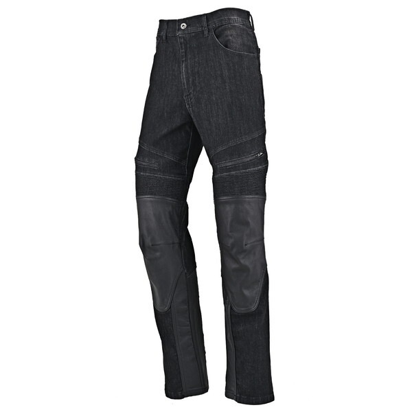 D63312 バイク ライディングパンツ 春夏秋 ストレッチ ジーンズ レザー補強 ヒートガードデニムパンツ DB-011 ブラック XLサイズ