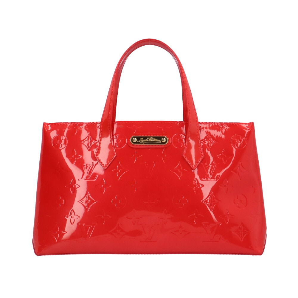 ルイヴィトン ウィルシャーPM モノグラムヴェルニ ショルダーバッグ モノグラムヴェルニ M91723 レッド LOUIS VUITTON 中古
