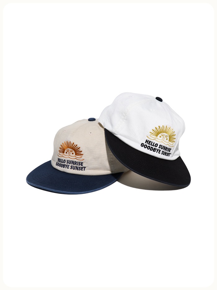 ハローサンライズ 90S ロゴ キャップブ ベージュ ネイビー (2カラー)
