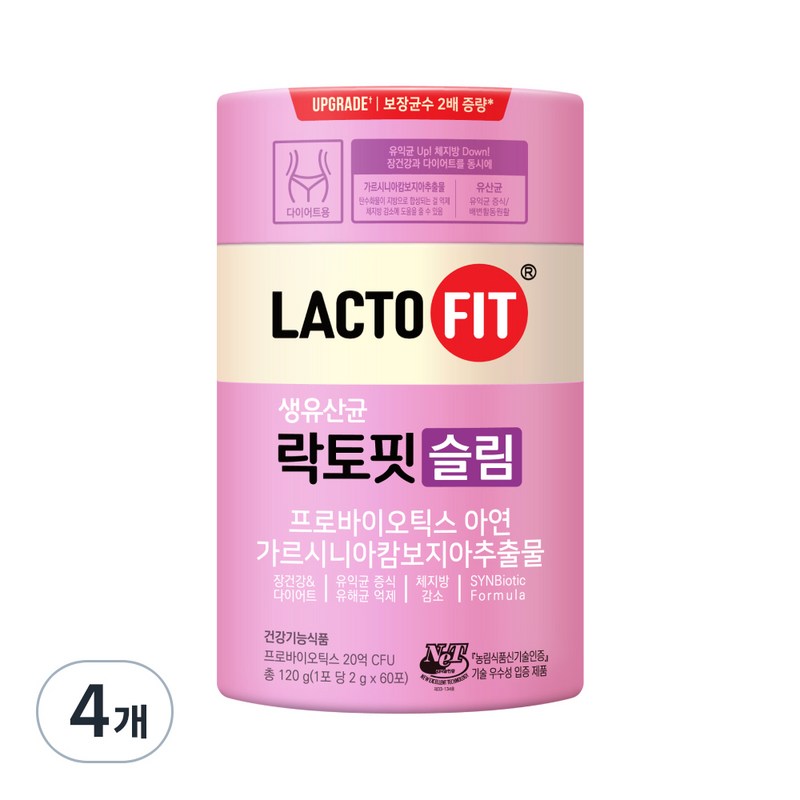 ラクトフィット スリム乳酸菌60p 120g 4本
