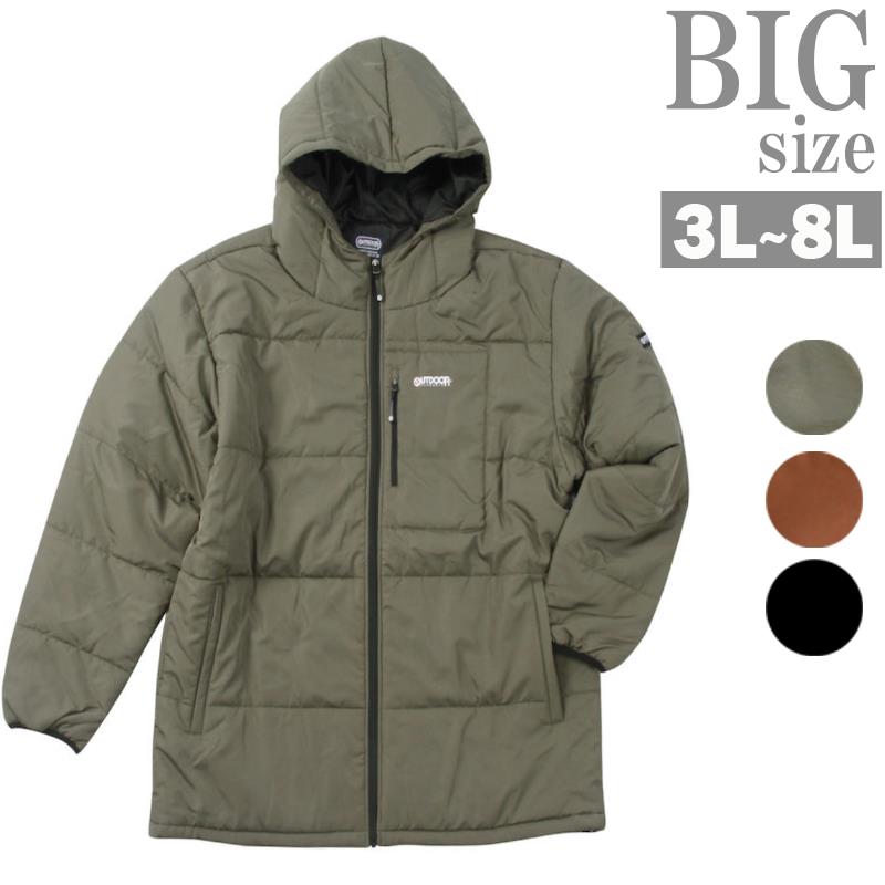 中綿ジャケット 大きいサイズ メンズ フードブルゾン OUTDOOR アウトドア ビッグ C061105-01