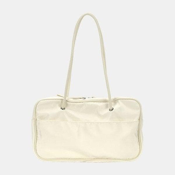 女性バゲットバッグ ナイロンショルダーバッグ 軽量ボブサンバッグ ポケット...