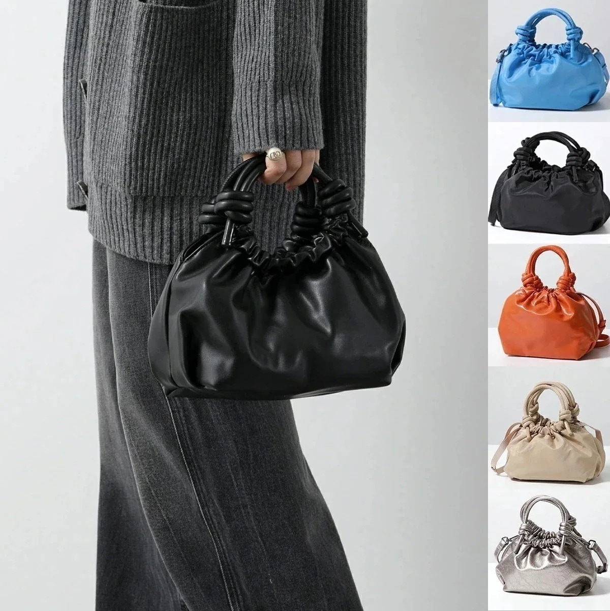 HVISK ヴィスク ハンドバッグ JOLLY レディース ショルダーバッグ ミニバッグ ノットデザイン ロゴ 鞄 カラー6色