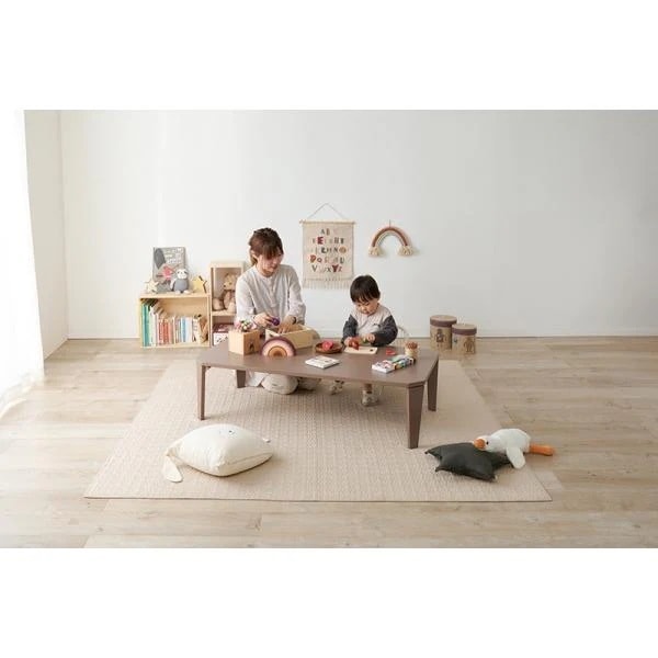 ローテーブル 折りたたみ おしゃれ ナチュラルモダン 机 デスク 木製 かわいい くすみカラー 棚 折り畳み 完成品 120cm