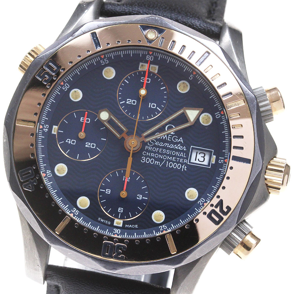 オメガ OMEGA 2296.80 シーマスター300 クロノグラフ 自動巻き メンズ _860203【中古】