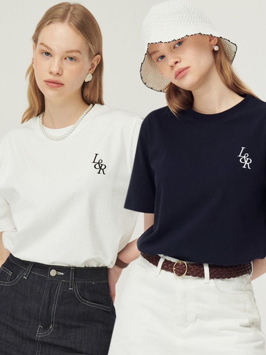 LOSSYLOW 【1+1】 シグネチャーロゴ半袖Tシャツ 12色 Free size 韓国基本Tシャツ