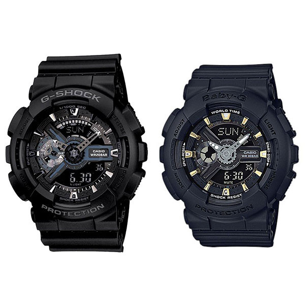 海外モデル CASIO カシオ Gショック ベビーG 腕時計 手表 ペアウォッチ メンズ レディース アナデジ ブラック 樹脂バンド GA-110-1BBA-110GA-1A 誕生日プレゼント ポイン