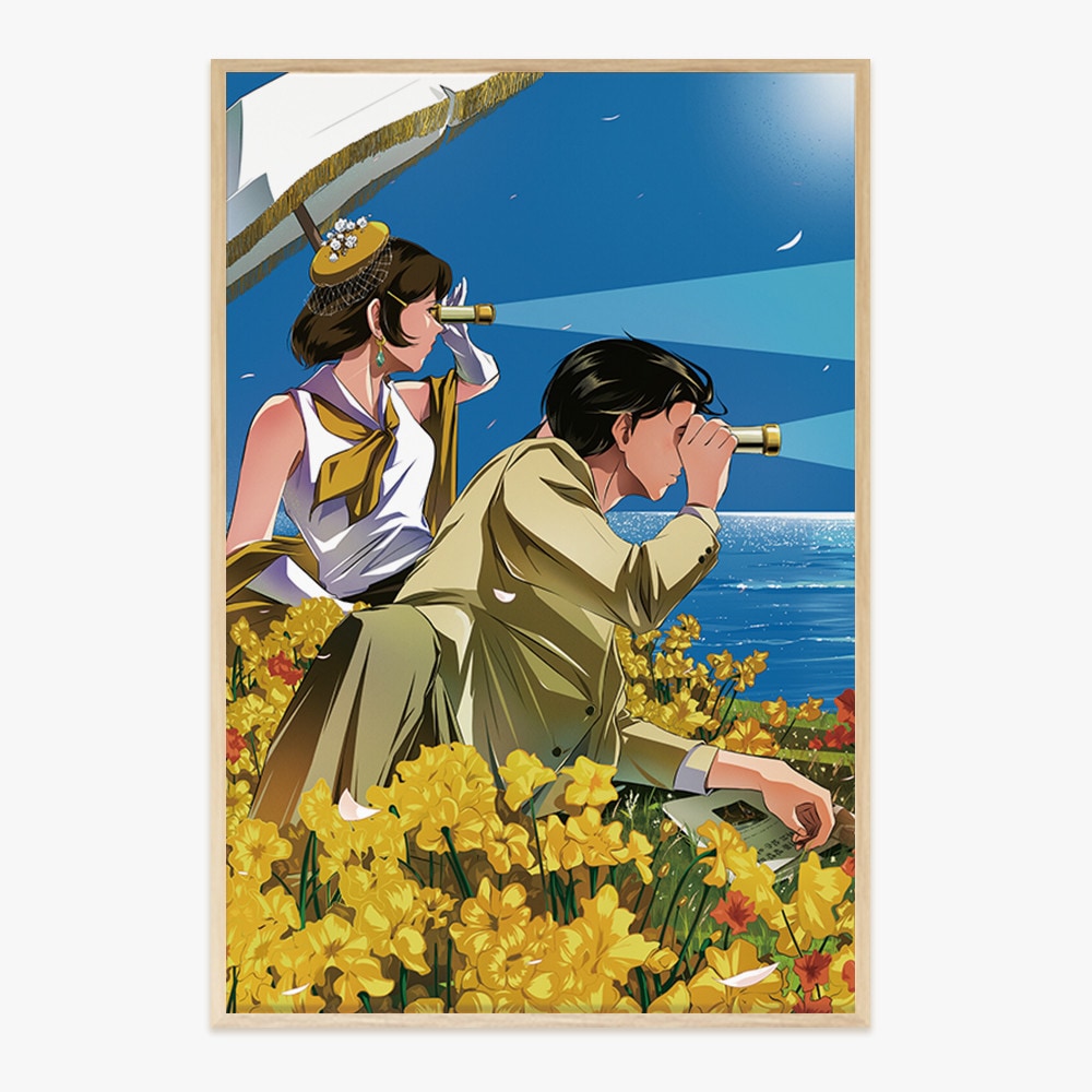 [ロマンについて] two_di イラスト 絵 キャンバス アート プリンティング インテリア 額縁 寝室 リビング オフィス プレゼント