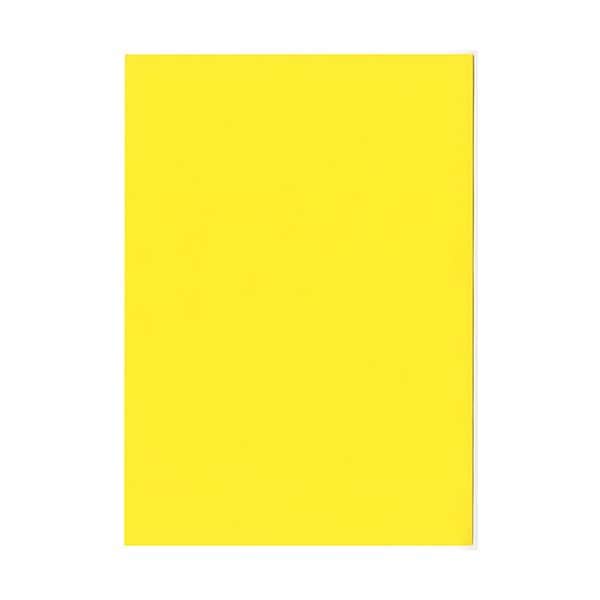 （まとめ） 北越コーポレーション 紀州の色上質A4T目 薄口 黄 1冊（500枚） [x5セット]
