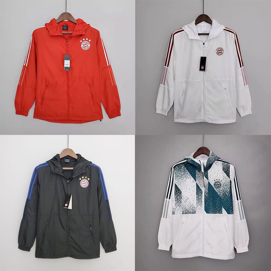 222 バイエルン トレーニングユニフォーム出演ユニフォームジャージメンズ 長袖ジャケットウインドブレーカーサッカーユニフォーム秋冬スポーツ試合前ユニフォーム