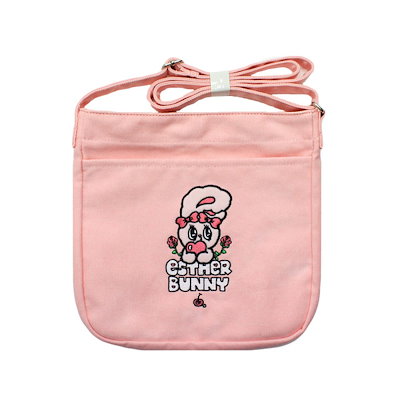 ☆韓国の人気☆【ESTHER BUNNY】☆Canvas Cross Bag L☆ Esther Bunny】エスターバニー ふわふわ クロスボディバッグ