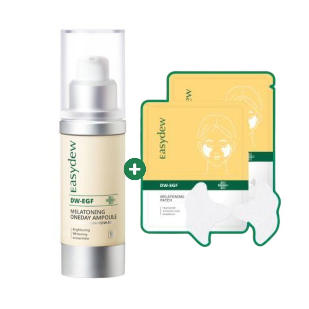 DW-EGF メラトーニング ワンデイ アンプル 12ml+メラパッチ2枚 / シミ / くすみ / トーンアップ / EGF / しわ