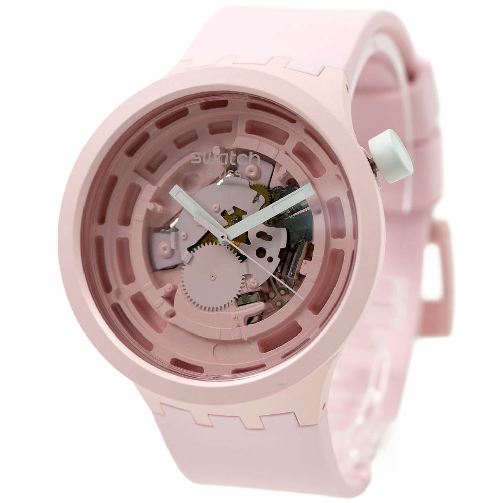 スウォッチ 腕時計 レディース メンズ ユニセックス バイオセラミック ピンク swatch SB03P100