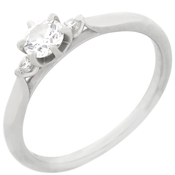 ニワカ NIWAKA リング 指輪 白鈴 ダイヤリング Pt950 ダイヤモンド プラチナシルバー 3石 俄 10.5号 3456N2 【箱】【中古】