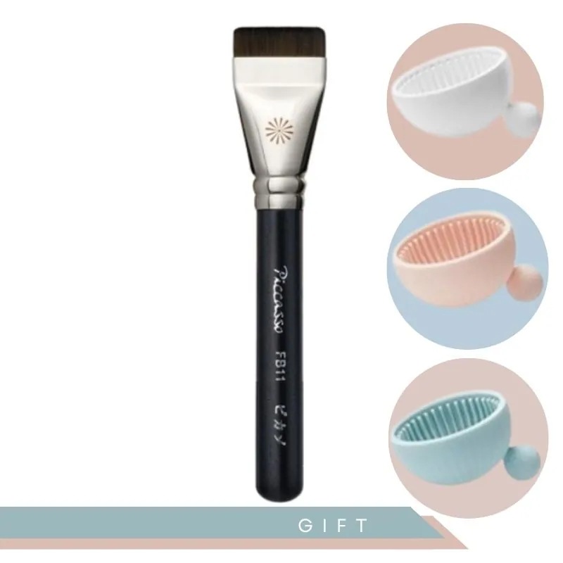 FB11 スパチュラブラシ , 1個 / [gift]メイク ブラシ パフ 洗浄 シリコン パッドランダム発送1個