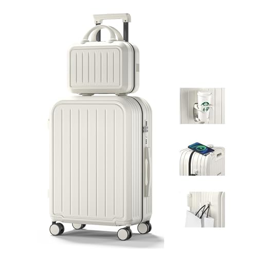 [WanderMore] スーツケース ミニケース付き キャリーケース 親子セット かわいい 化粧バック 軽量 Sサイズ キャリーバッグ おしゃれ レディース 機内持ち込み 可愛い 1泊 3日用 大容