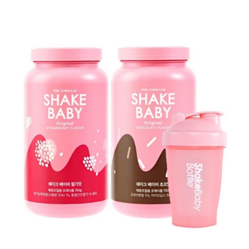 プロテインダイエットシェイク イチゴ味750g+チョコ味750g+ボトルセット