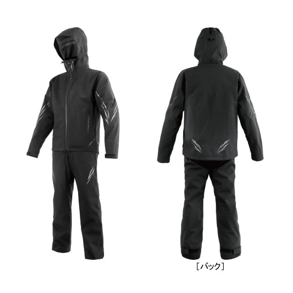 がまかつ レインウェア GM3785 アルテマシールドプロレインスーツ ブラック×ブラック L
