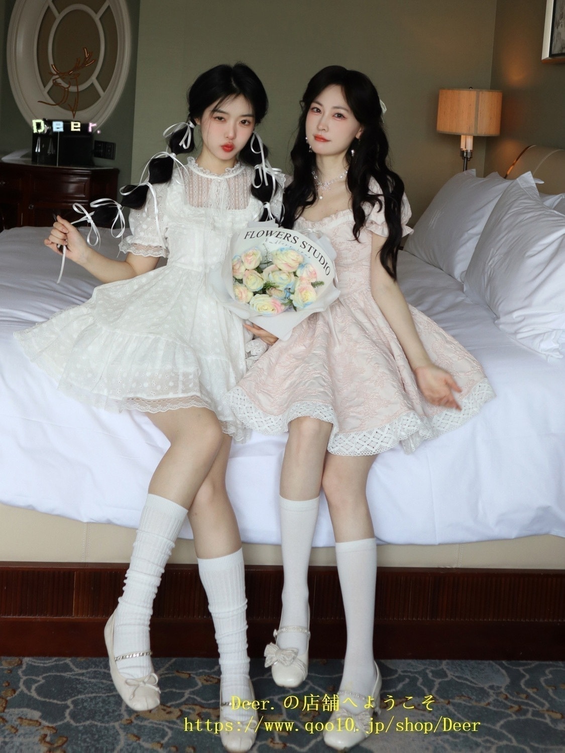 店主おすすめ 夏 スウィートガール リボンスカート ジャガード バブルスリーブ ウエストマーク プリンセスドレス パフュームドレス 誕生日 小さいドレス 脚魅せミニスカート