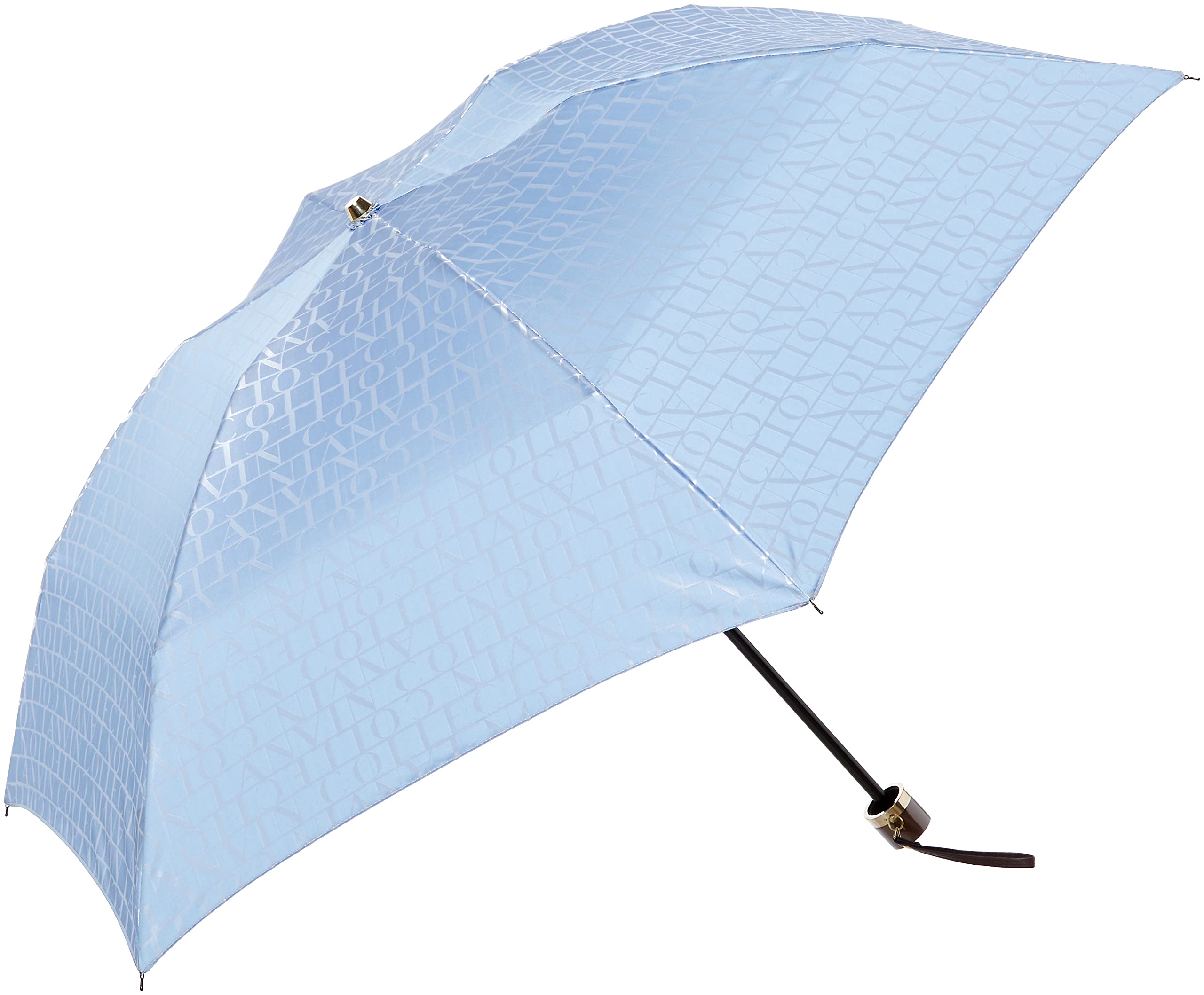 MOONBAT(ムーンバット)LANVIN COLLECTION (ランバンコレクション)ロゴジャガード 雨傘 おりたたみ傘 サックスブルー 親骨の長さ:約55 6,251円