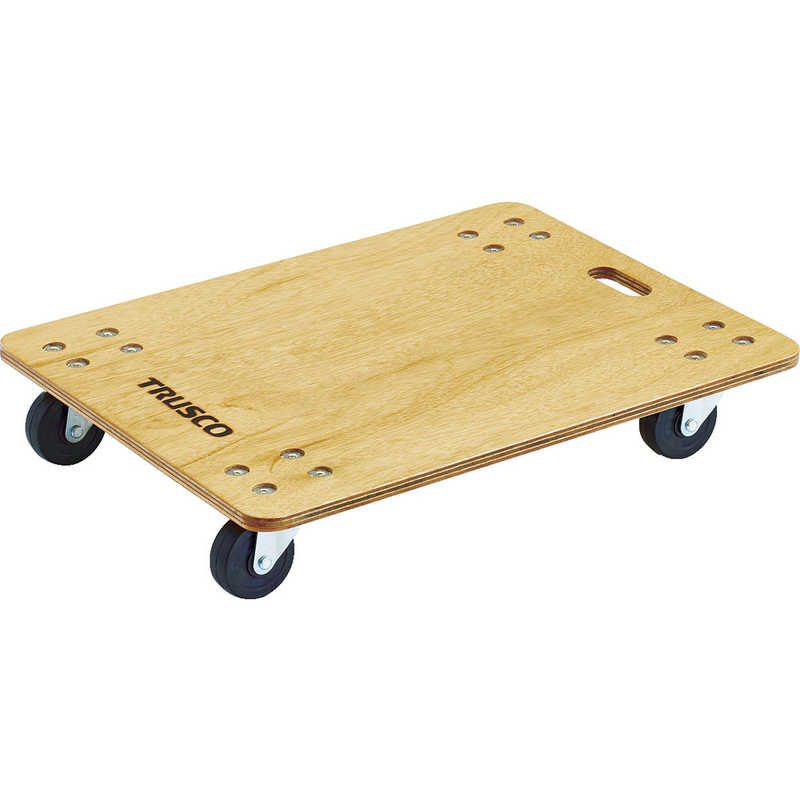 トラスコ中山　合板平台車プティカルゴ 600X450 ゴム車　PC4560G