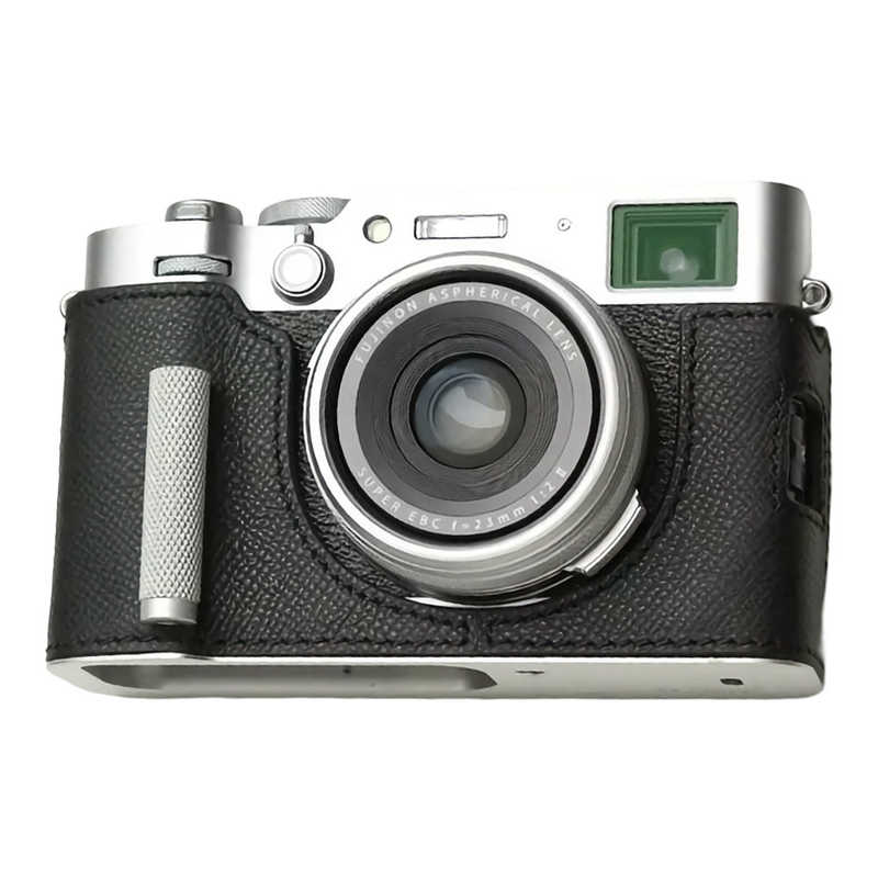 MR.STONE　富士フィルム X100VI用 本革ケース クラシック メタルグリップ付 ブラック　PTBD012