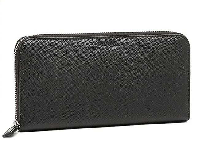 PRADA 2ML317-PN9-F0002 SAFFIANO NERO プラダ ラウンドファスナー長財布 サフィアーノ 型押レザー ブラック/シルバー