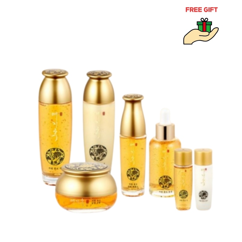【イェジフ公式】チャミョン 韓方ゴールドスキンケア 5点セット（化粧水 乳液 クリーム エッセンス アンプル）／24K純金配合/ ハリケア／40代 50代向け