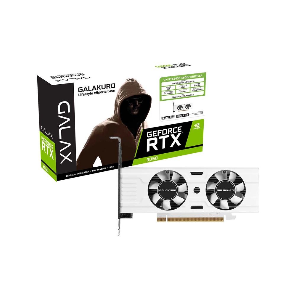 玄人志向 NVIDIA GeForce RTX 3050 ロープロファイル対応 デュアルファン搭載 グラフィックボード GKRTX3050E6GBWHL 23,718円