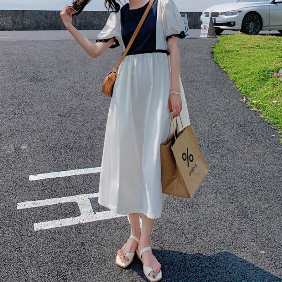 すぐに発送可能 ワンピース サマードレス 半袖 韓国 ロング丈 フローラル 10683 店舗をフォローしてクーポンをゲット 4,893円