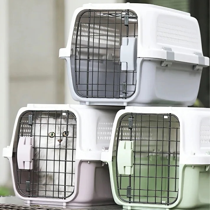 ペットキャリーケージ 猫キャリー キャリーバッグ 小型犬 飛行機 猫用キャリー エアトラベルキャリー ネコ ペットバッグ ペットケージ ペット用バッグ 旅行 ペットキャリーケース ハードケージ 簡単