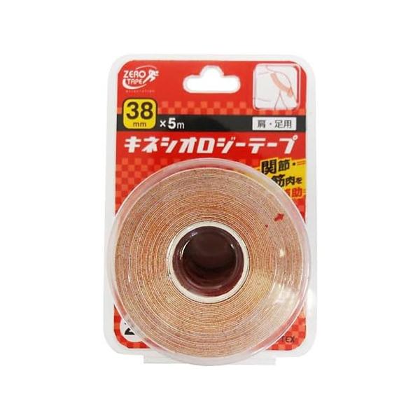 10個セット/ZERO ゼロテックス キネシオロジーテープ 38Ｘ5ｍ 2巻入[日進医療器]