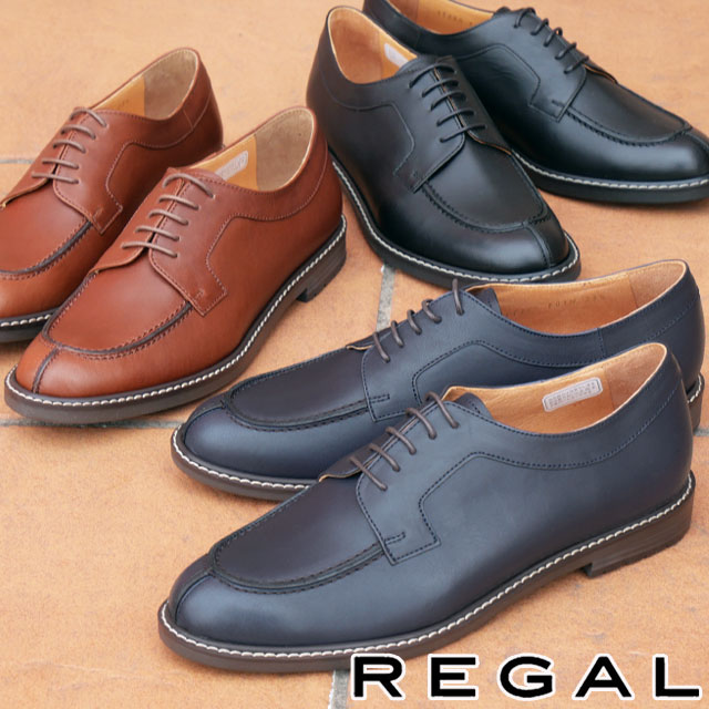 リーガル カジュアルシューズ レディース 外羽根式Uチップ オックスフォードシューズ マニッシュ メイドインジャパン レースアップシューズ 本革 日本製 F01N ネイビー ブラウン ブラック 黒 靴