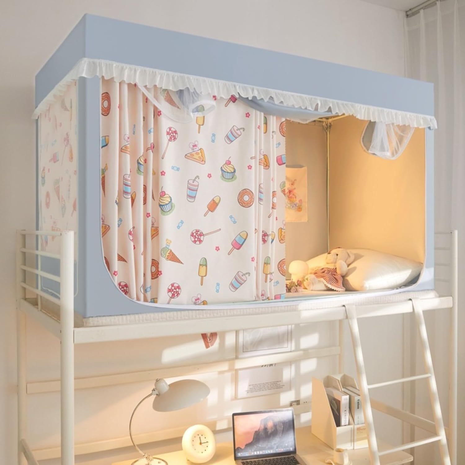 蚊帳 学生寮 室内カーテン 学生蚊帳 上段と下段蚊帳 シングルベッド 多機能 遮光 通気性 防虫 防蚊