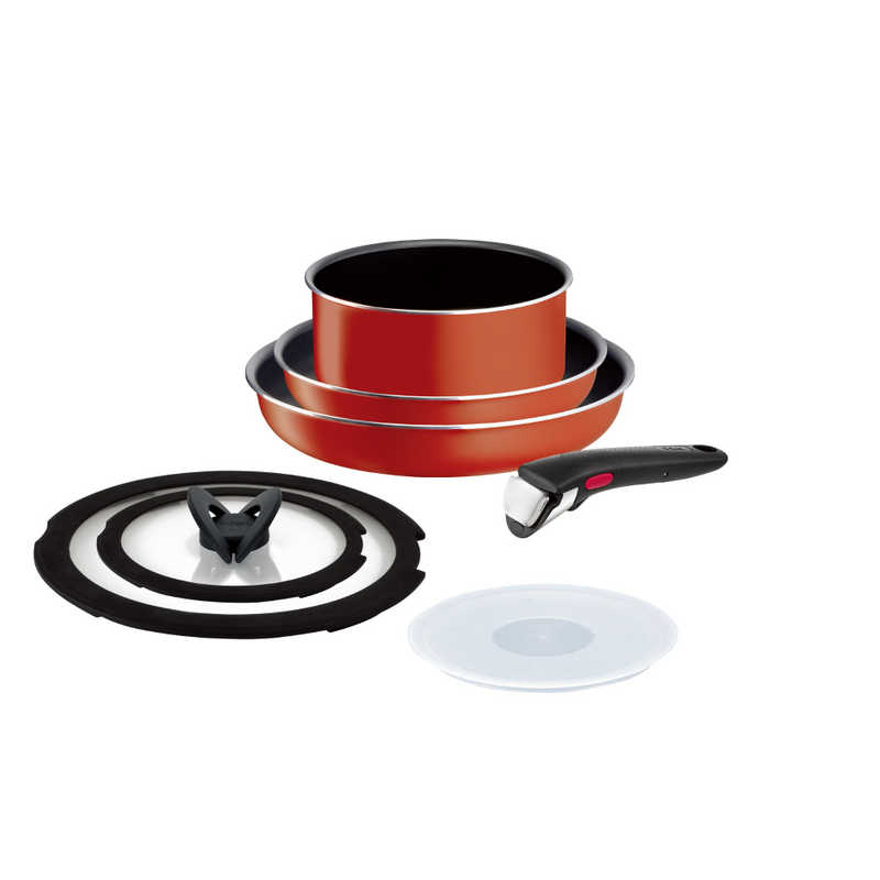 T-fal　(ガス火専用)インジニオ・ネオ セット7 パプリカレッド　L15190