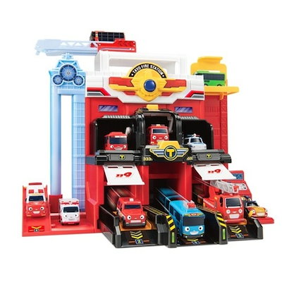 【正規品】リトル バス タヨ/消防 センター デラックス プレイ セット/ミニカー 5台 付/チビ バス タヨ/新型