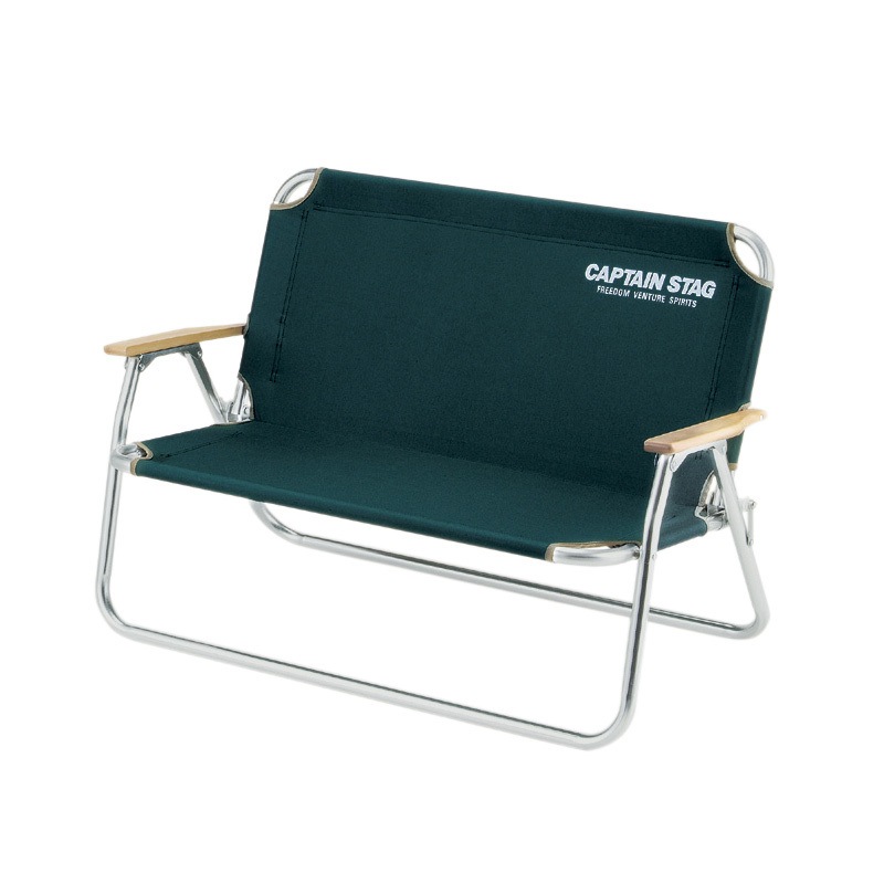 CAPTAIN STAG(キャプテンスタッグ) CS アルミ 背付きベンチ グリーン M-3882 【 イス キャンプ スツール 折りたたみ椅子 アウトドア 折り畳み フォールディングチェア レジャー