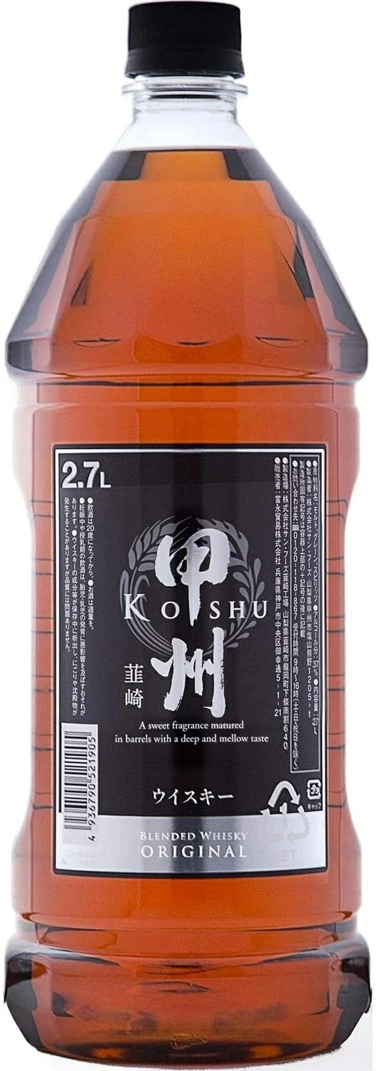 甲州 韮崎 ウイスキー オリジナル ペットボトル 2700ml 2.7L×6本