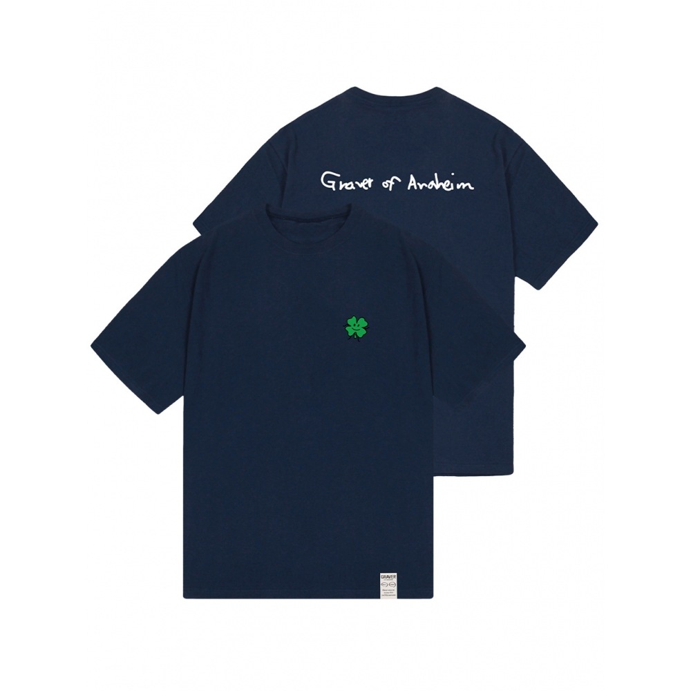 GRAVER ドローイングクローバー バックロゴ バンパルティネイビー