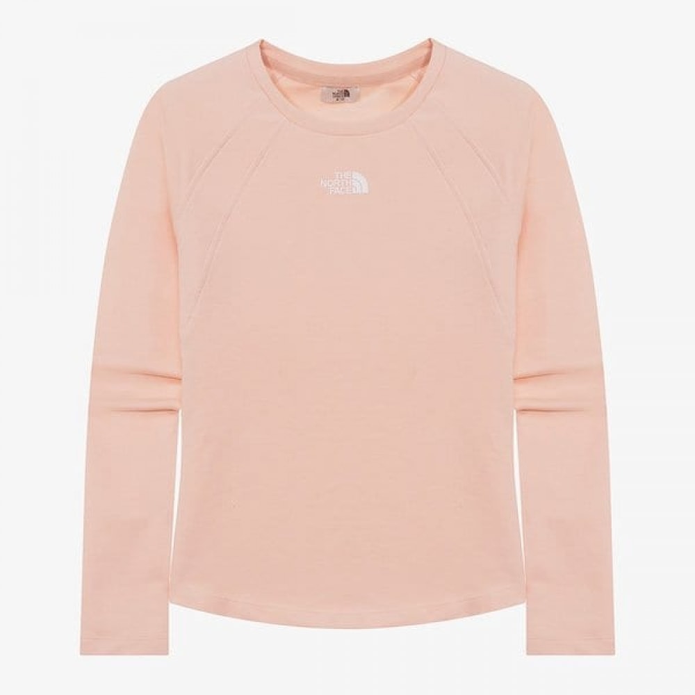 ノースフェイス レディースデルフィ長袖ラウンドティー SOFT PINK NT7TR30M