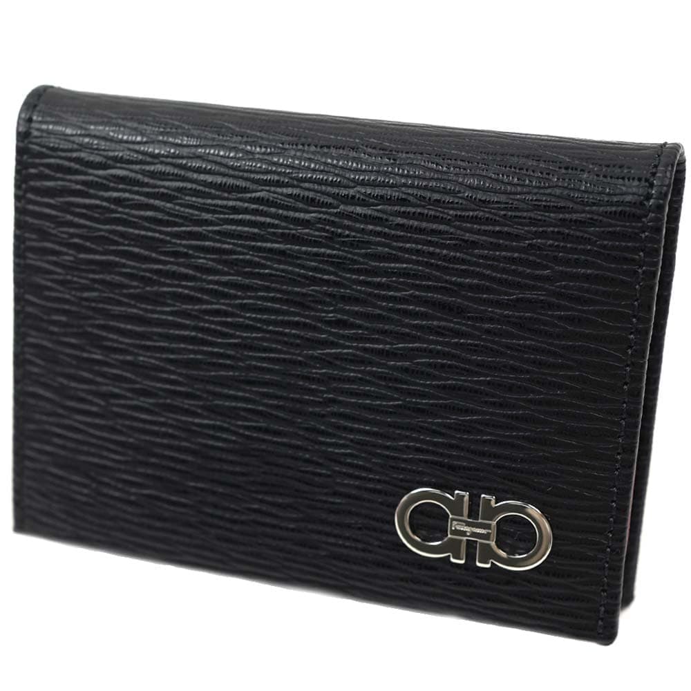 フェラガモ 名刺入れ カードケース メンズ ガンチーニ ブラック レッド Ferragamo 66A062 685948 66A062-685948 22,896円