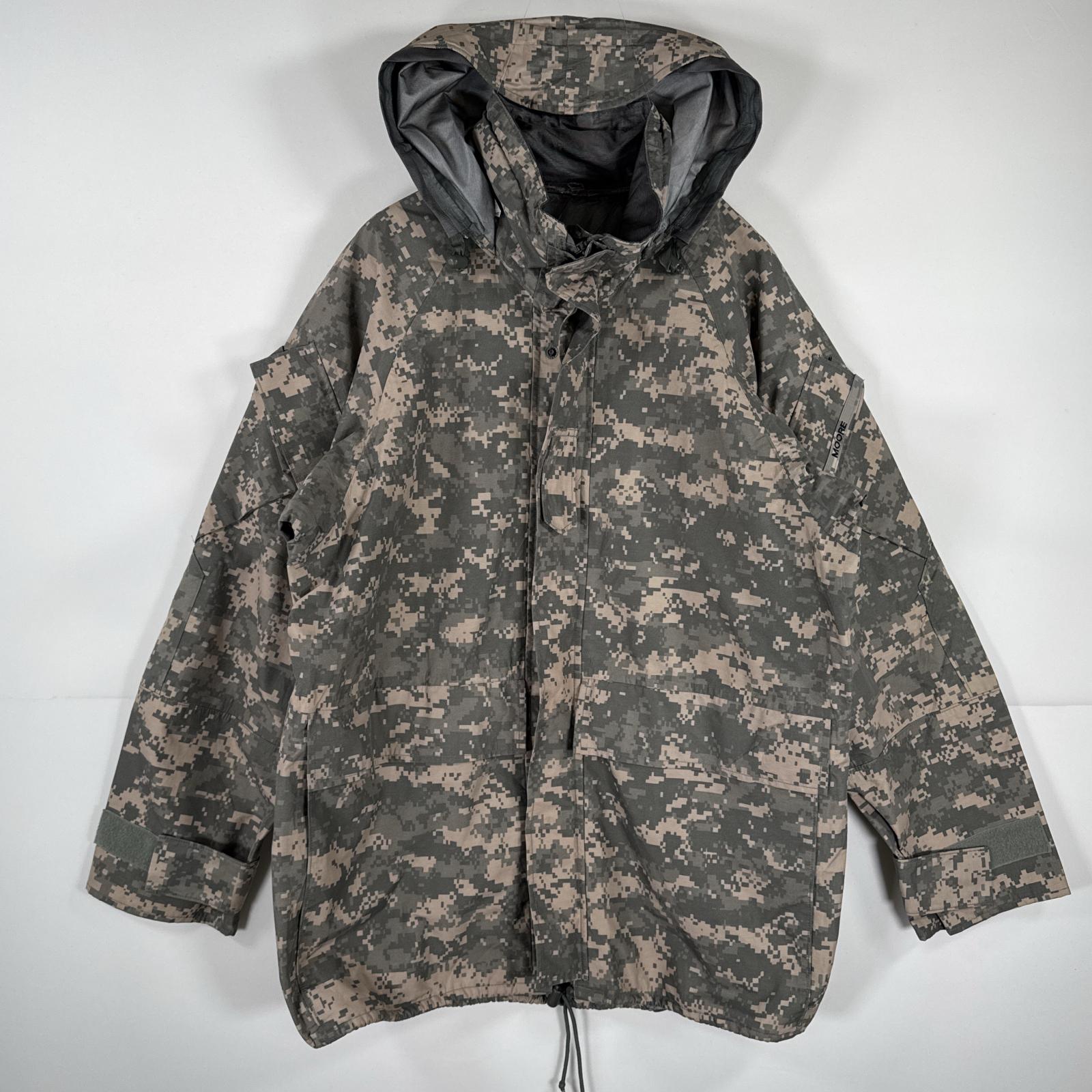 古着 ミリタリージャケット ECWCS GORE-TEX デジカモ 米軍 実物 カモフラ ゴアテックスパーカー 迷彩 medium regular グレー メンズ