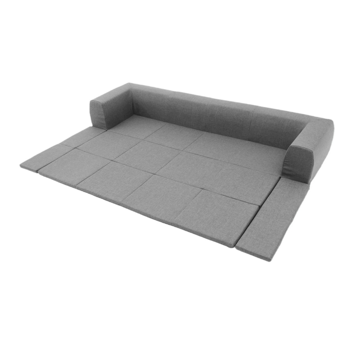 【I】セルタン CELLUTANE フロアマット付き ソファ L デニム調 アッシュグレー JOUIR ジュイール カバー洗濯可 A683a-606GRY プレイマット 【受注生産品】りなしダイユーエ