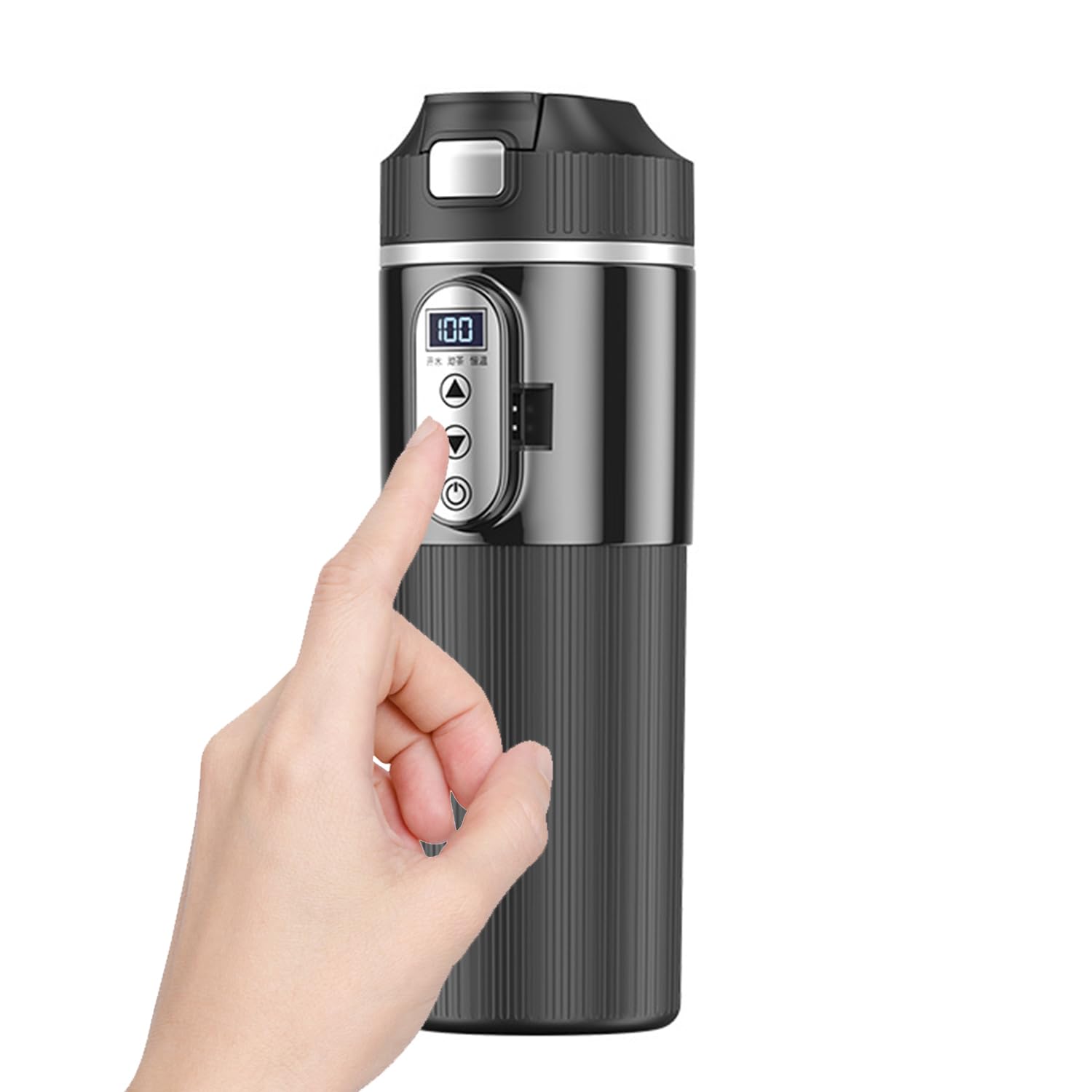 「15-25分だけで沸騰保温」 MACOLAUDER 車載電気ケトル 500ml お湯/お茶/恒温 DC12V小型車/24Vトラック兼用 車用湯沸し器 電気ポット 304ステンレス鋼 カーポット 車