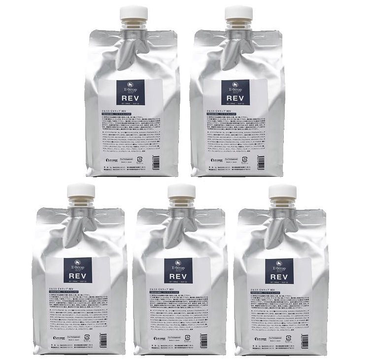 エルコス（ELLCOS） Eセラップ REV（旧 パワーリバイジング＋）1000mL（1L）詰替用（レフィル） 5個セット トリートメント ヘアケア 美容室 サロン サロン専売品 送料無料