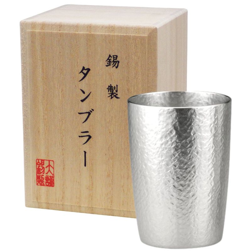 本錫タンブラー180ml ベルク小シングル（桐箱入）