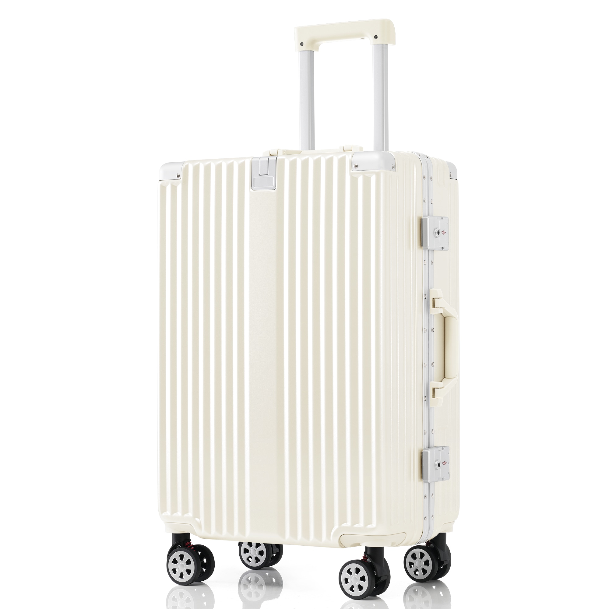 【国内即発送】スーツケース Lサイズ フレームタイプ アルミ USBポート付き カップホルダー フック式底足 ストッパー付き キャリーケース キャリーバッグ 軽量 おしゃれ 静音38