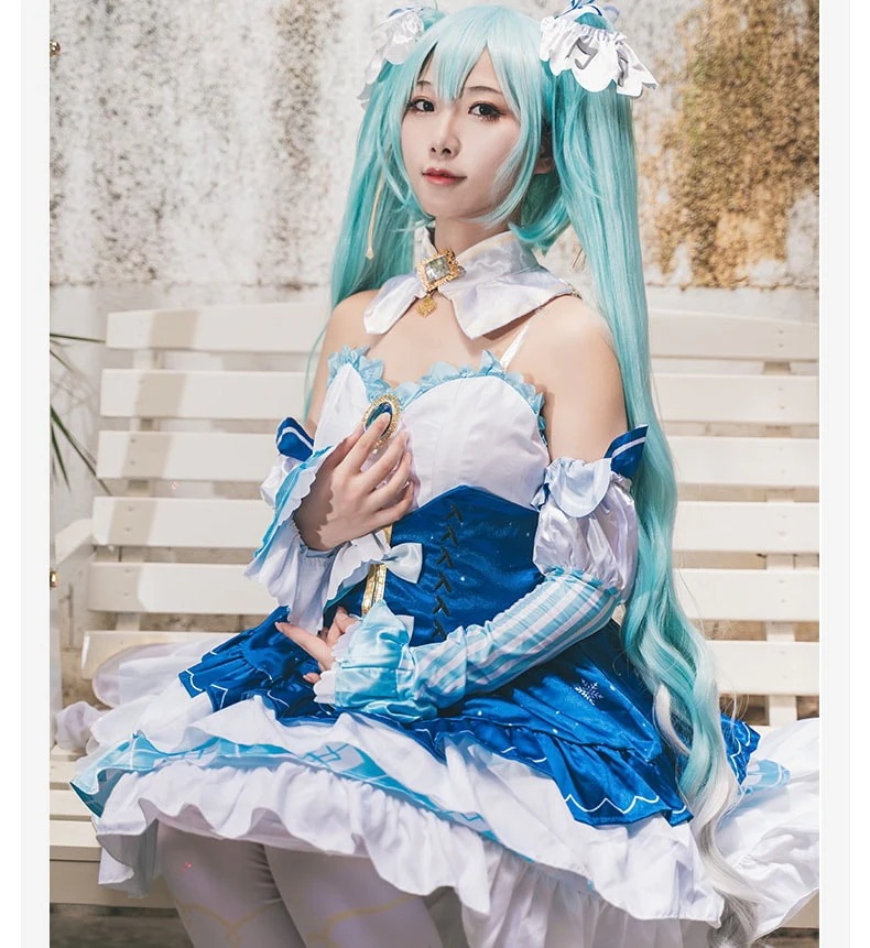 大注目 雪ミク コスプレ 衣装 2024 初音ミク SNOW コスチューム・コスプレ