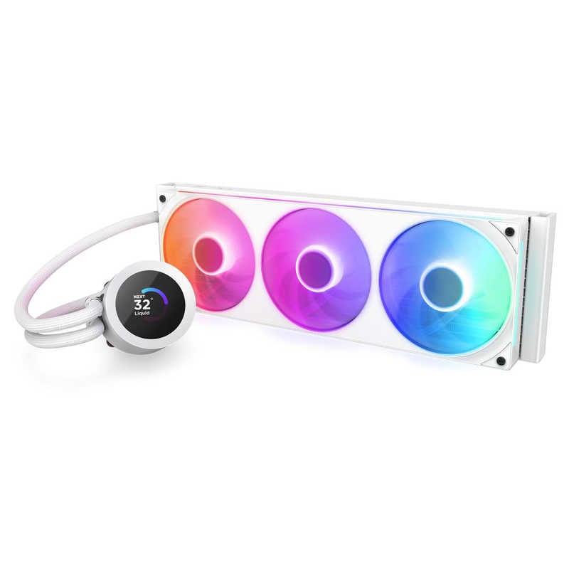 NZXT　水冷CPUクーラー 120mmファンx3 ［LGA1851/1700/1200/115X・AM5/AM4］ KRAKEN PLUS RGB 360 ホワイト　RL-KR360-W2
