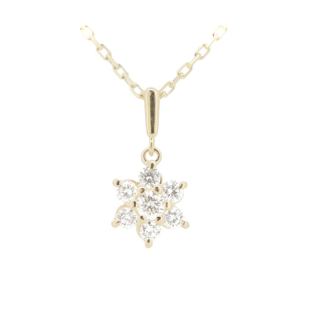 ダイヤモンド ネックレス 0.34ct K18YG(18金 イエローゴールド)